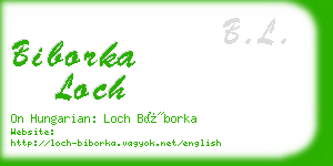 biborka loch business card